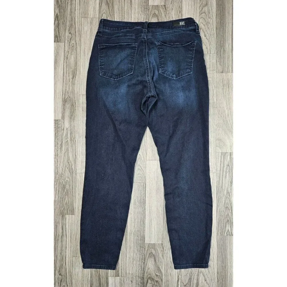 Kut From The Kloth Womens‎ Size 8 Donna High Rise Ankle Skinny Denim Blue Jeans